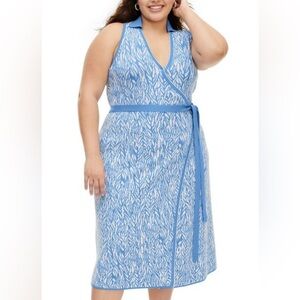 Diane Von Furstenberg Target Knit Wrap Midi Dress Size XXL